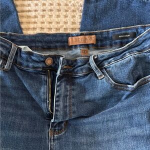 Judy Blue Medium Blue Wide Crop Denim Jeans